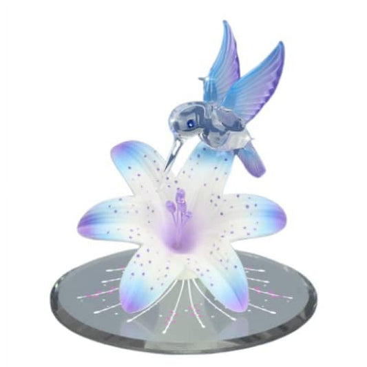 Glass Baron Blue Hummingbird and Lily T5 350-BB