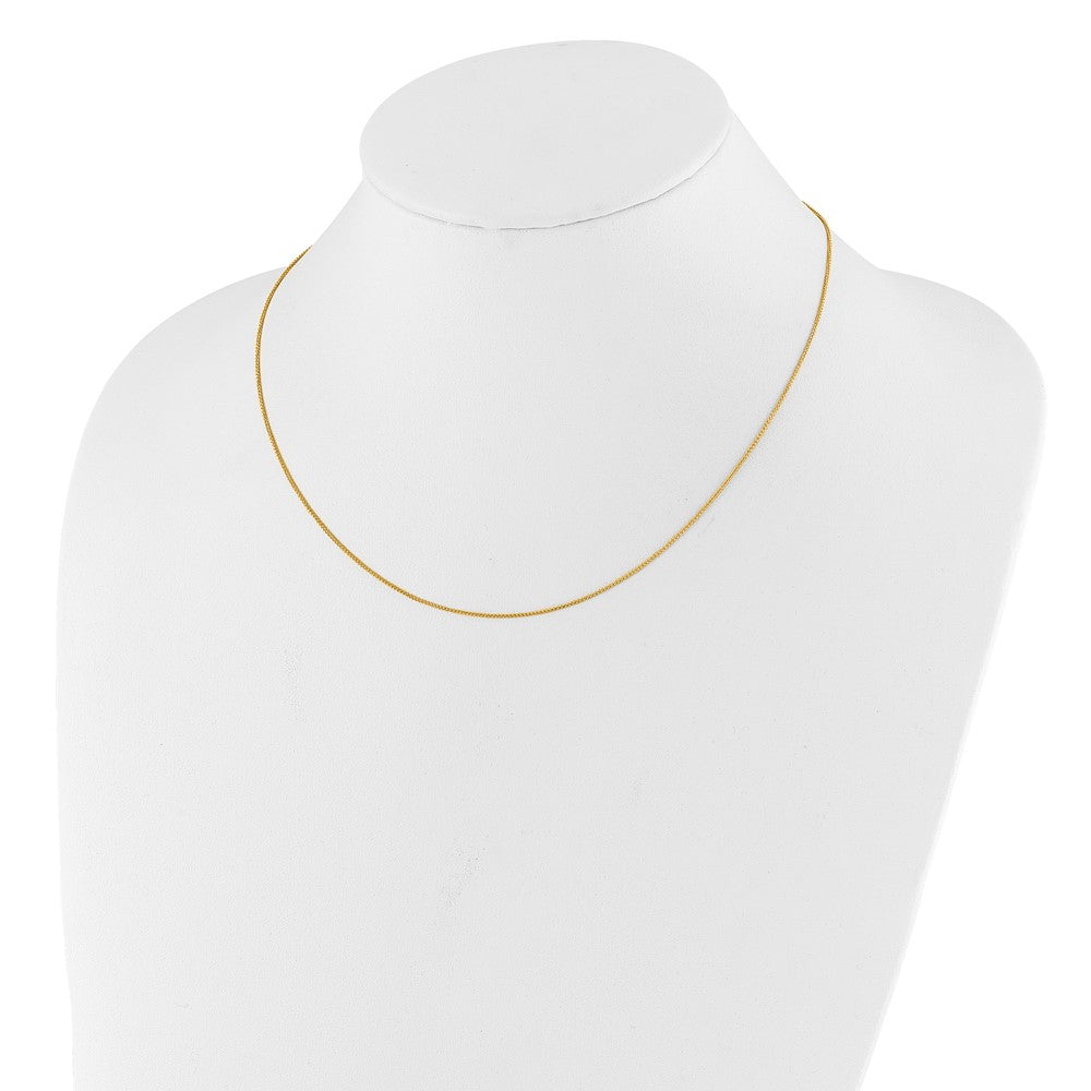 10k .8mm Baby Spiga 1in+1in Adjustable Chain