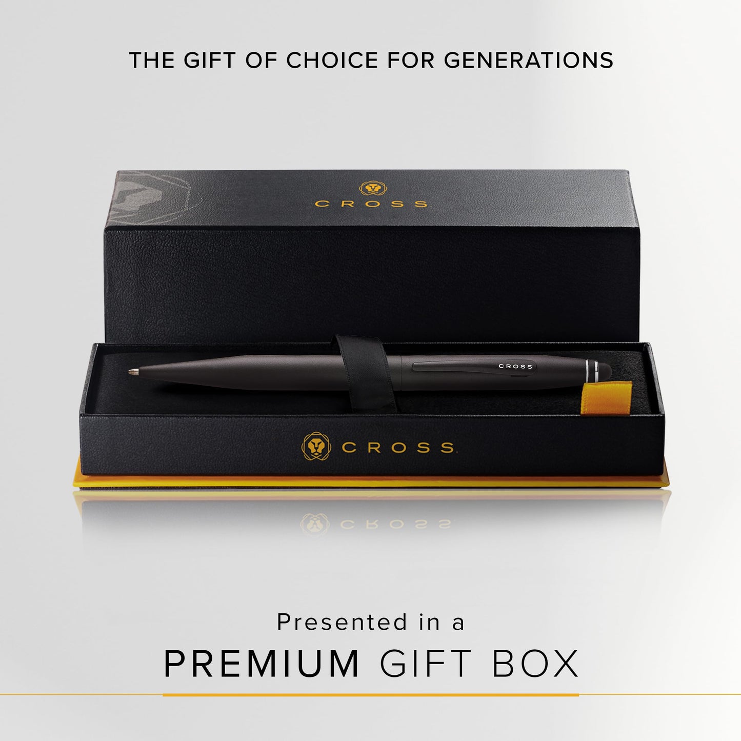 Cross Tech2 Refillable Ballpoint Pen, Medium Ballpen With Stylus, Includes Premium Gift Box - Satin Black