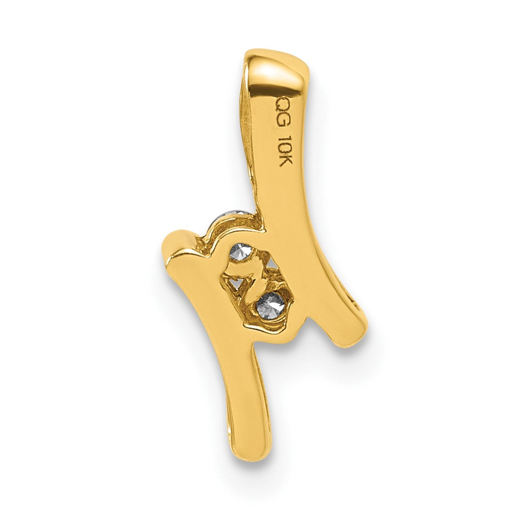 10ky Diamond Pendant, 2 - .05 RD DIAS - Dia: RDG-I3