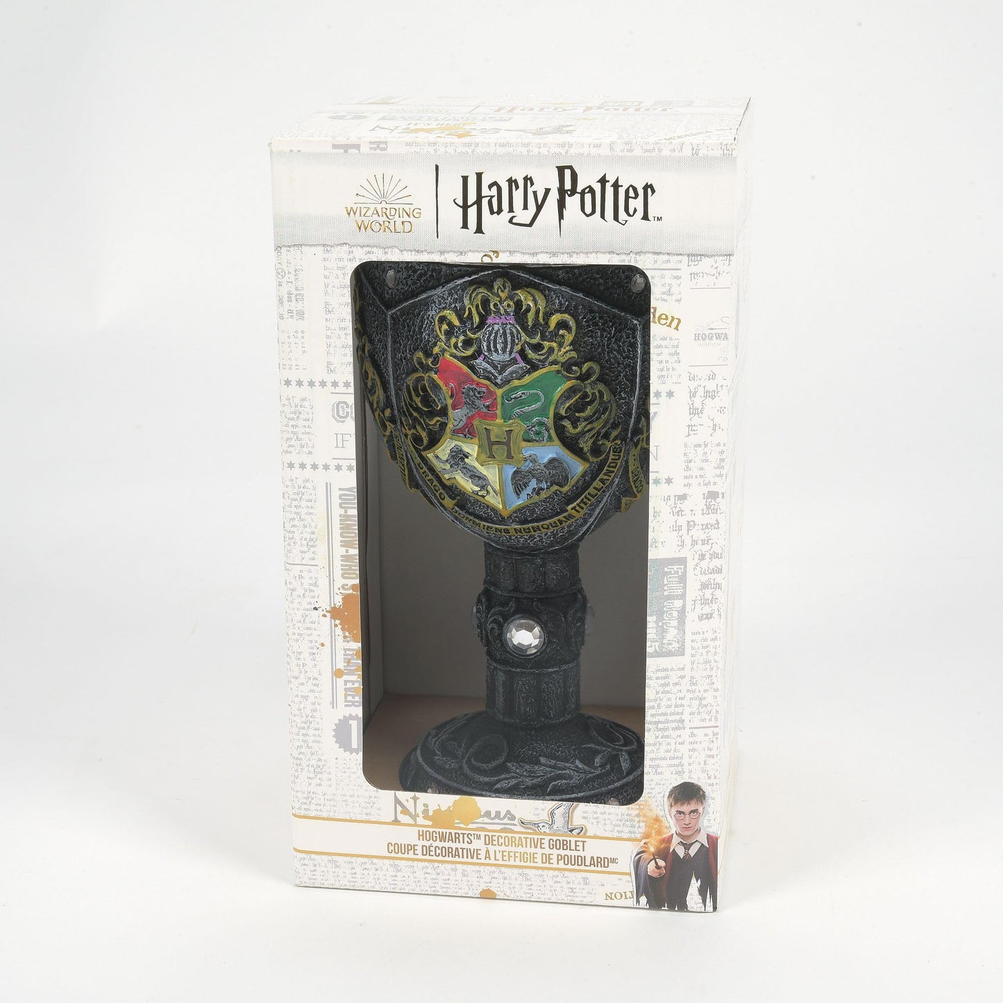 Enesco Wizarding World of Harry Potter Hogwarts Decorative Stainless Steel Resin Goblet 7in H
