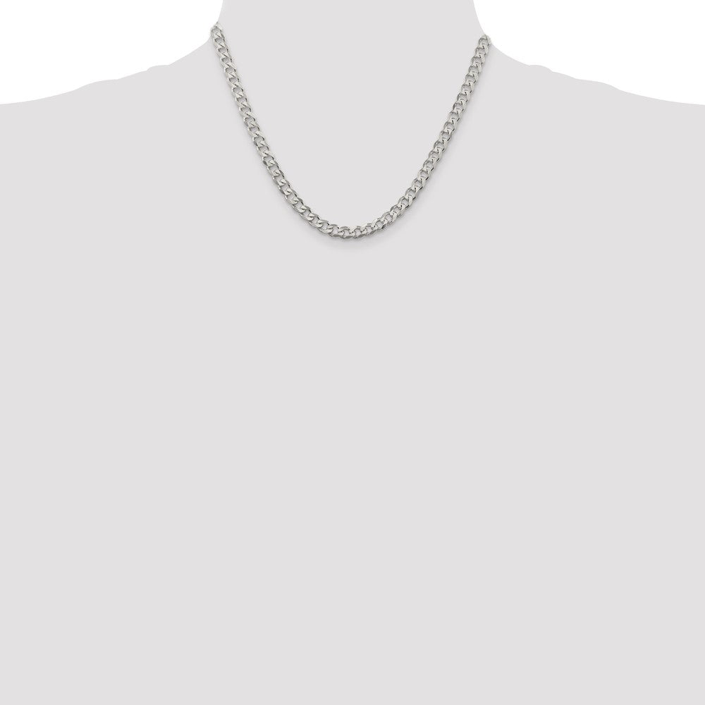 Sterling Silver 5.7mm Curb Chain 18 Inches
