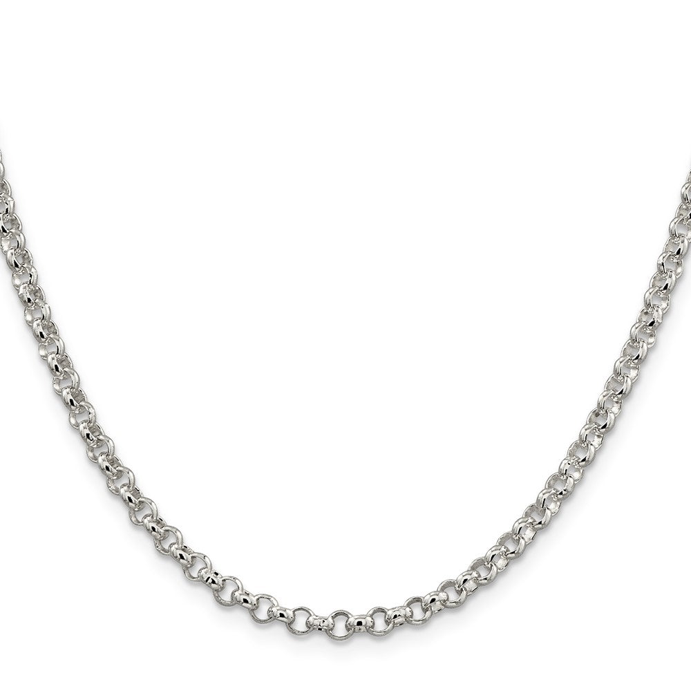Sterling Silver 4mm Rolo Chain 22 Inches