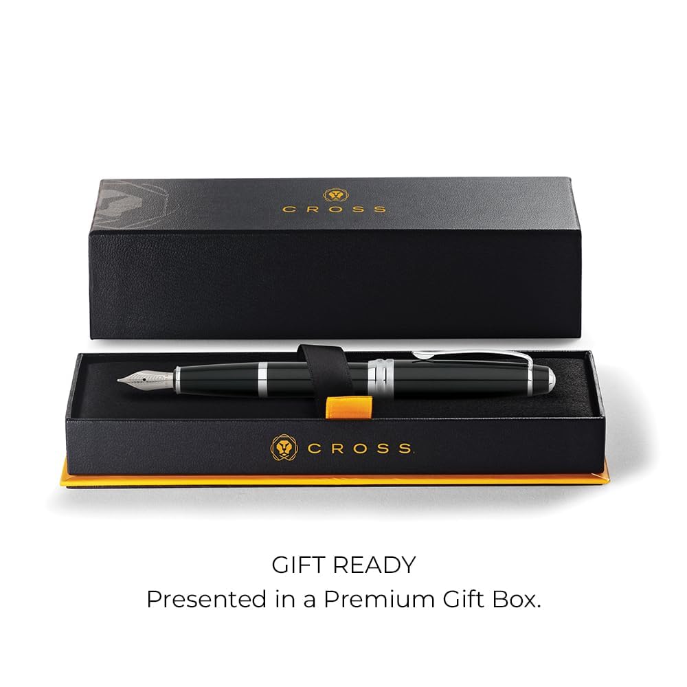 Cross Bailey™ Black Lacquer Medium Nib Fountain Pen