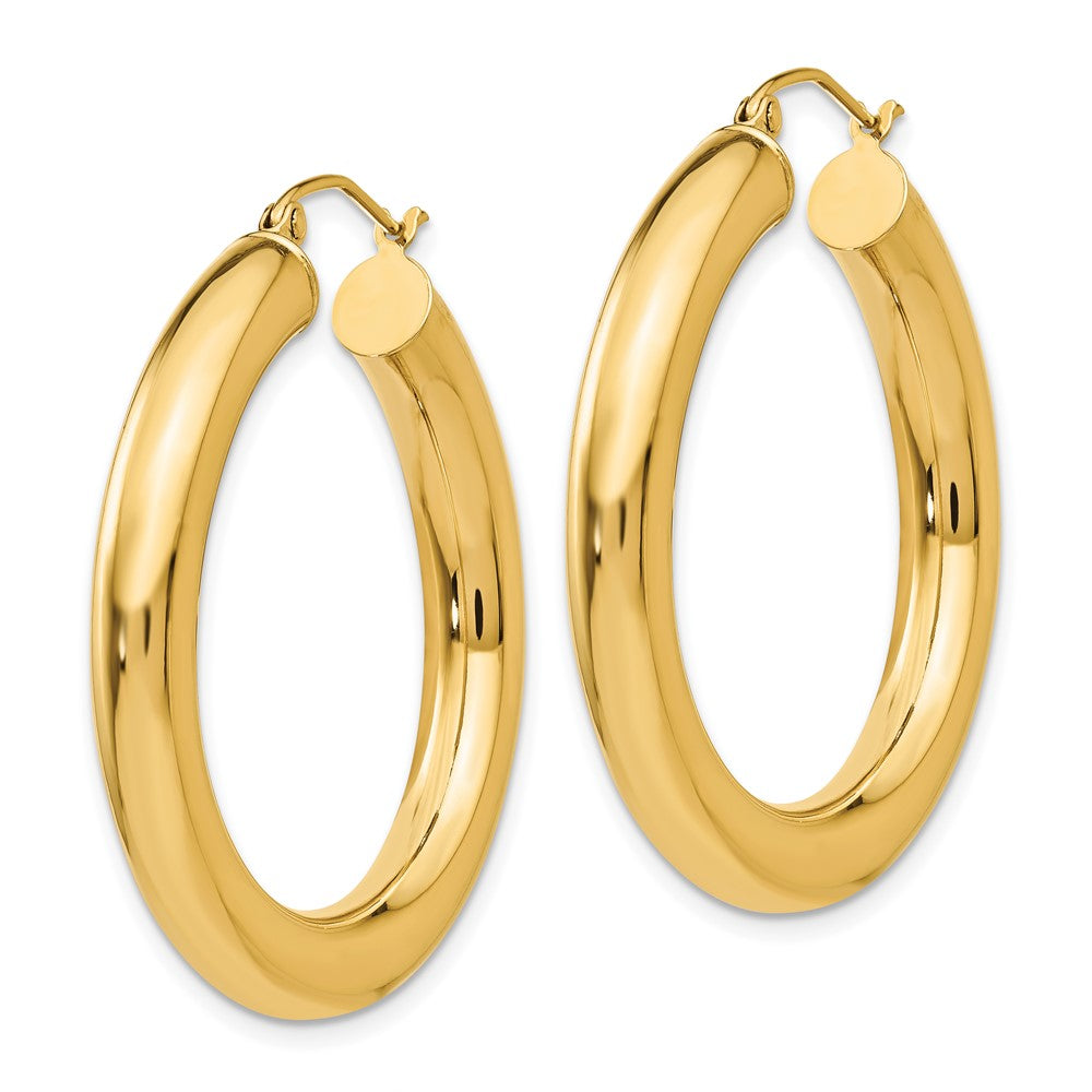 14k Polished 5mm Polished Hoop Earrings