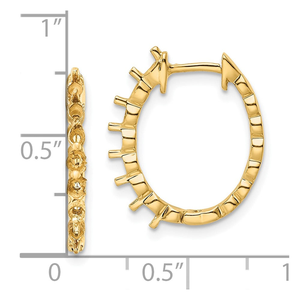 14k Diamond Hinged Hoop Earring Mountings