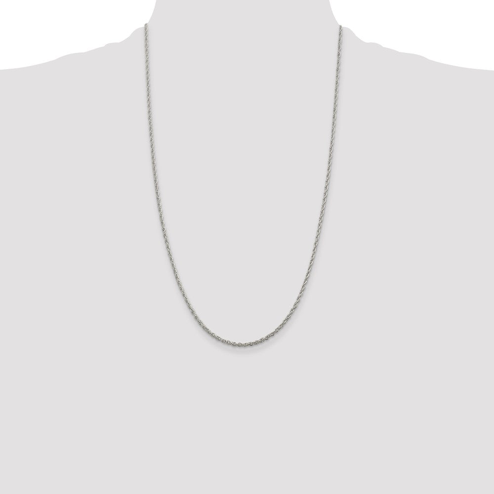 Sterling Silver 2mm Loose Rope Chain 26 Inches