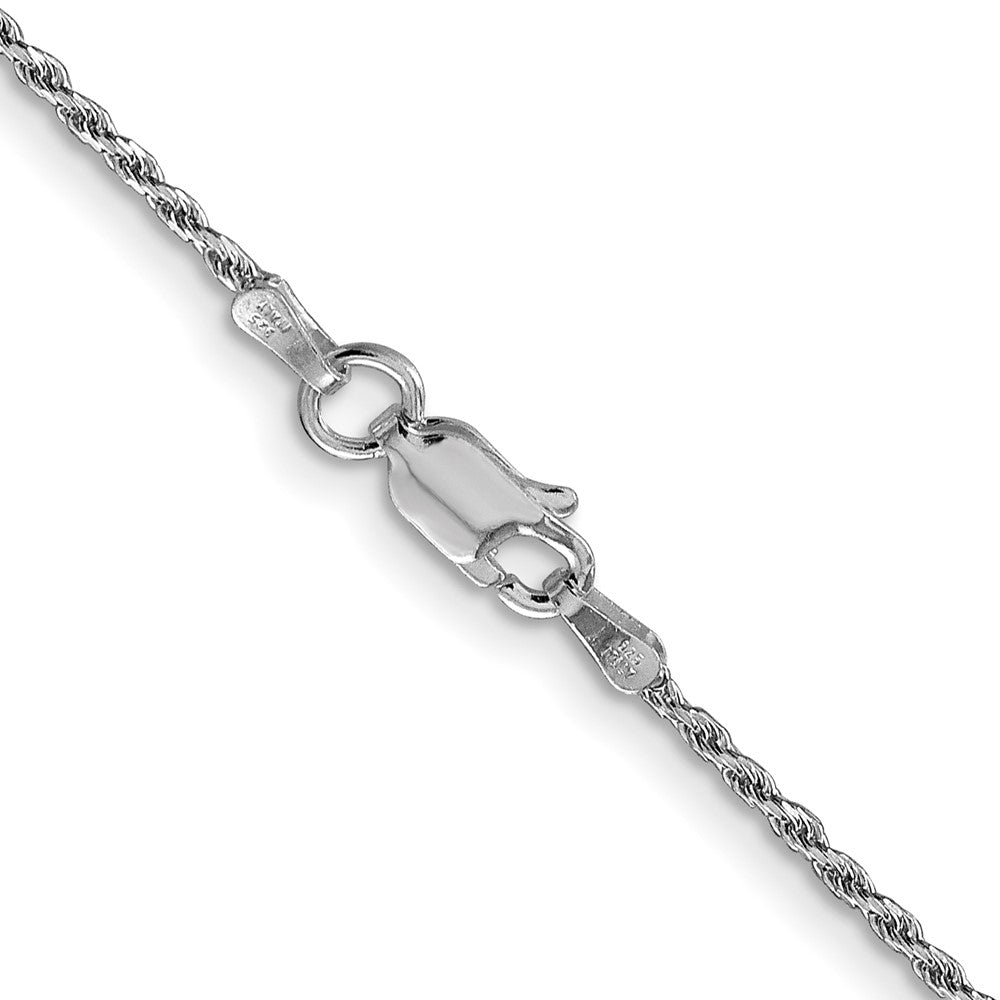 Sterling Silver Rhodium-plated 1.5mm Diamond-cut Rope Chain 16 Inches