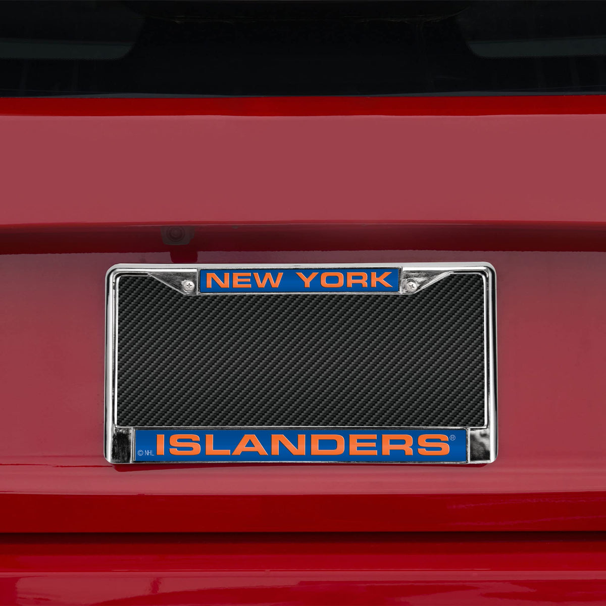 New York Islanders Laser Etched Chrome License Plate Frame