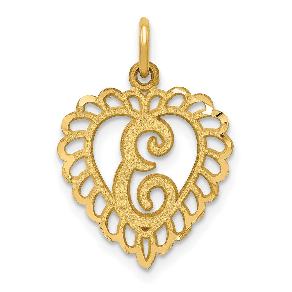 10k Gold Initial E Charm