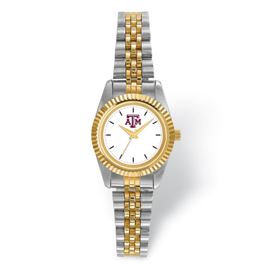 LogoArt Texas A&M University Pro Two-tone Ladies Watch