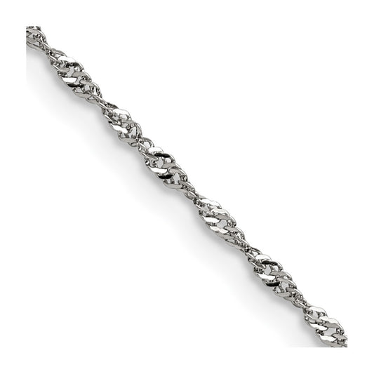 Stainless Steel Polished 2mm 20in Singapore Chain