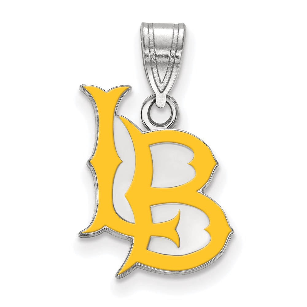 Logoart 925 Sterling Silver California State University, Long Beach Medium Enamel Pendant