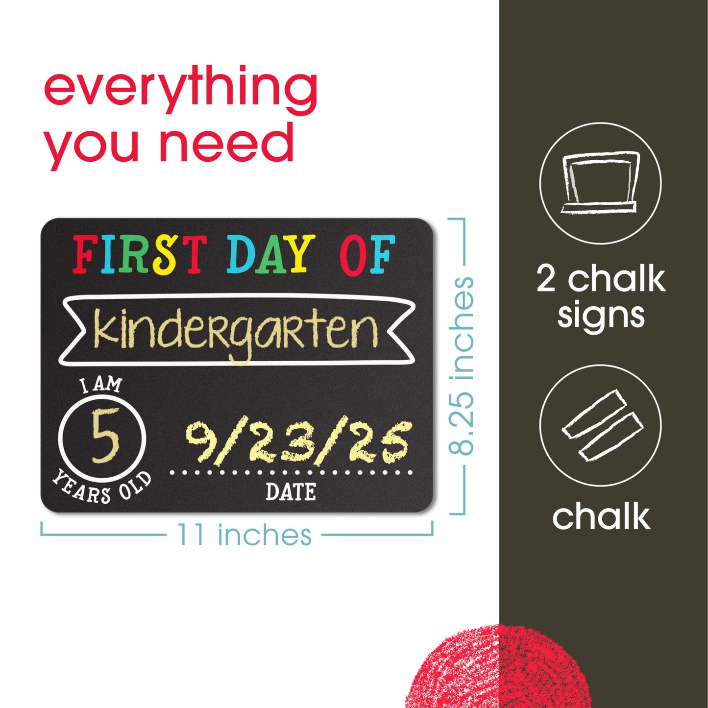 Pearhead First and Last Day Chalkboard Signs