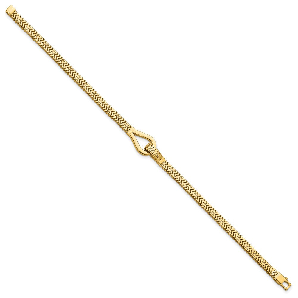 14K Polished Fancy Buckle Bracelet 7.5  inches