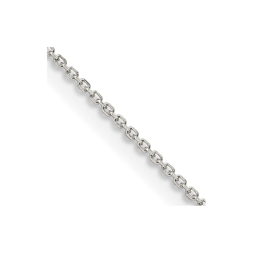 Sterling Silver 1mm 8 Sided D/C Cable Chain 18 Inches
