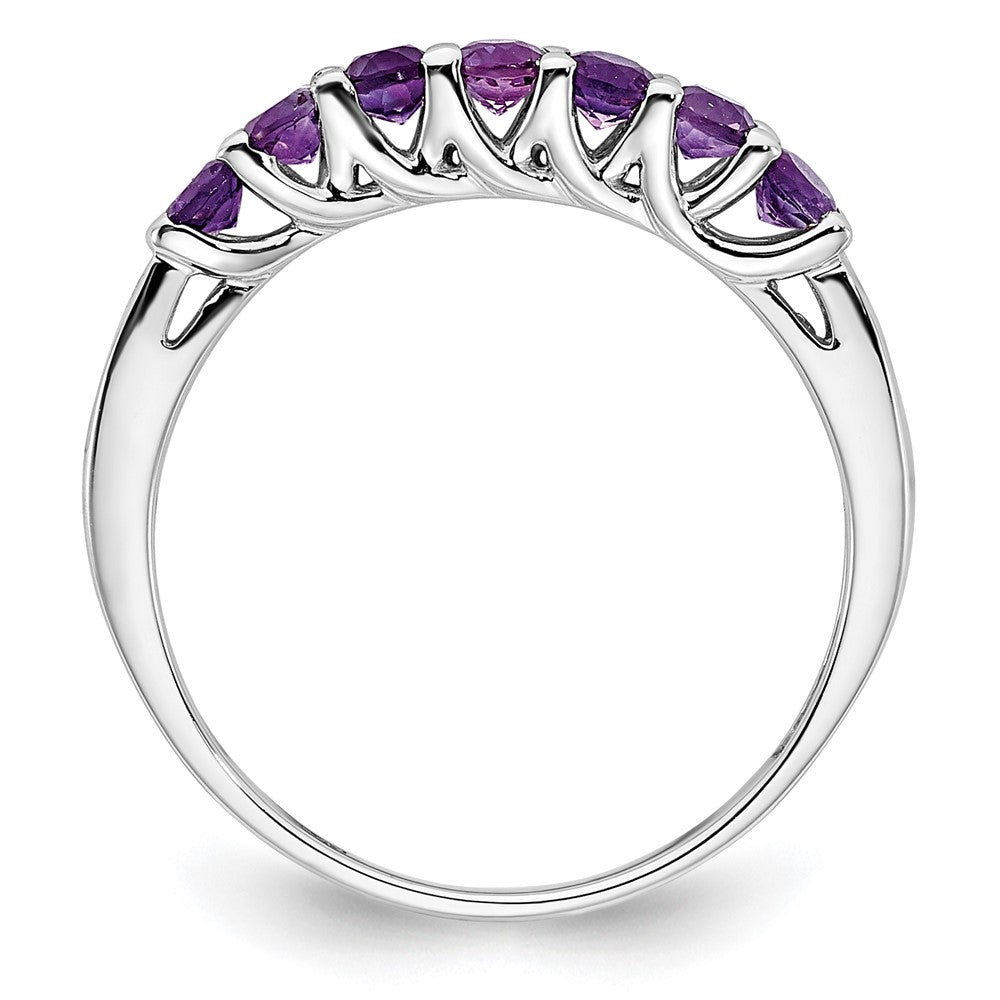 10k White Gold Amethyst (heat treated) & Diamond Ring