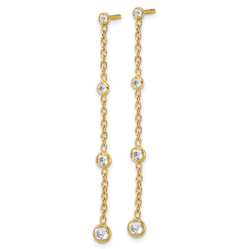 True Origin 14K 1/2 carat Lab Grown Diamond VS DEF Graduated Dangle Post Earring
