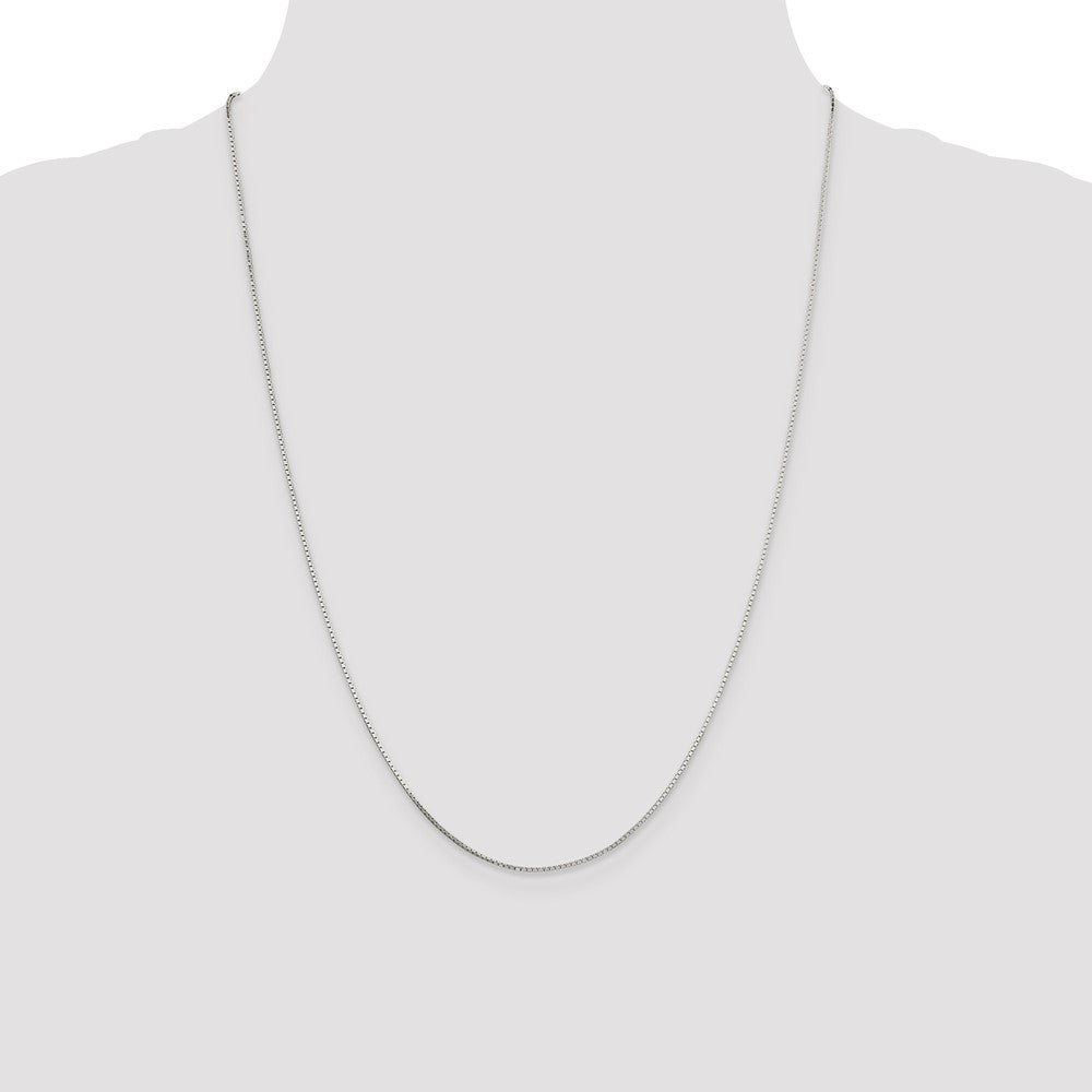 Sterling Silver .7mm Mirror Box Chain 24 Inches