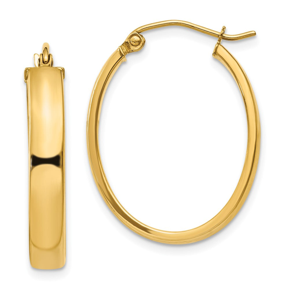 10k Lightweight Oval Hoop Earrings