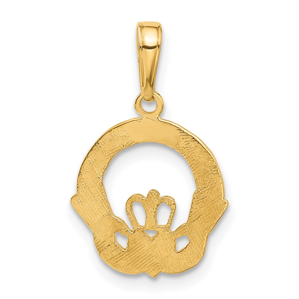 10k Claddagh Charm Yellow Gold