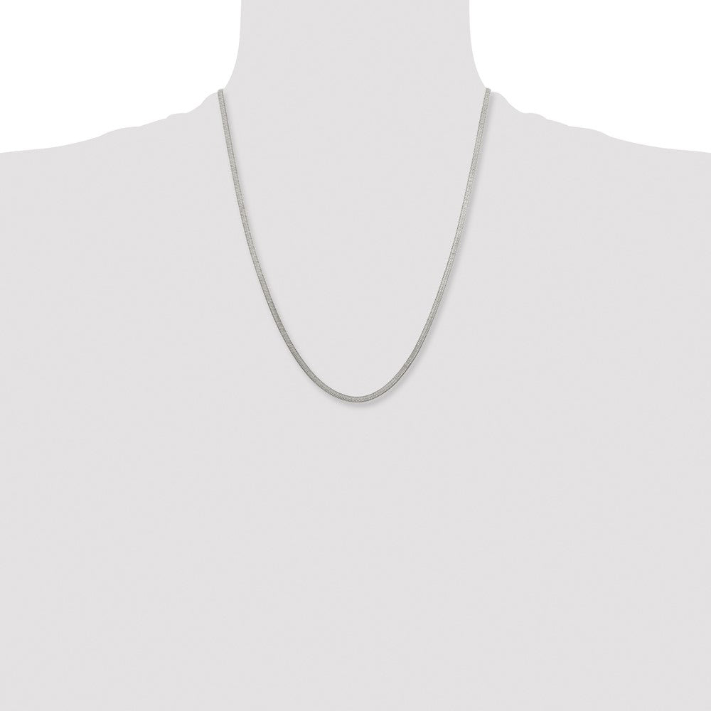 Stainless Steel Polished 3.3mm 22in Herringbone Chain