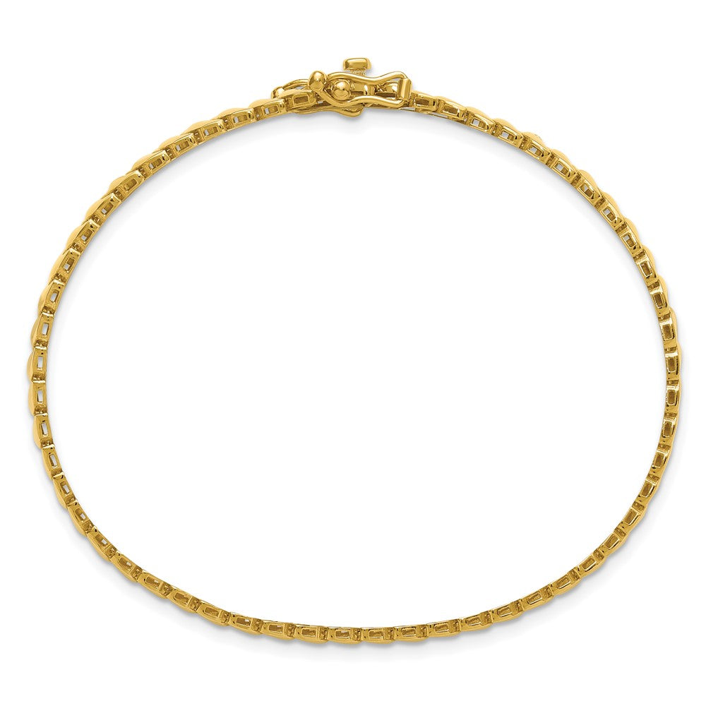 14K Polished Fancy Link Bracelet 7.5  inches
