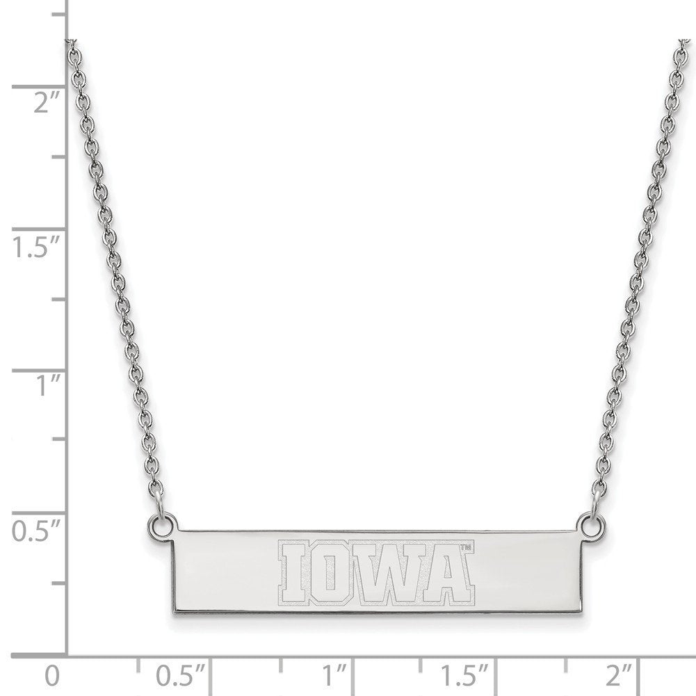 Women's Iowa Hawkeyes Sterling Silver Small Bar Necklace