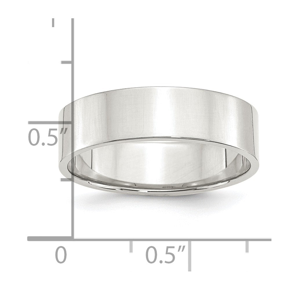 Sterling Silver 6mm Lightweight Flat Size 7 Band