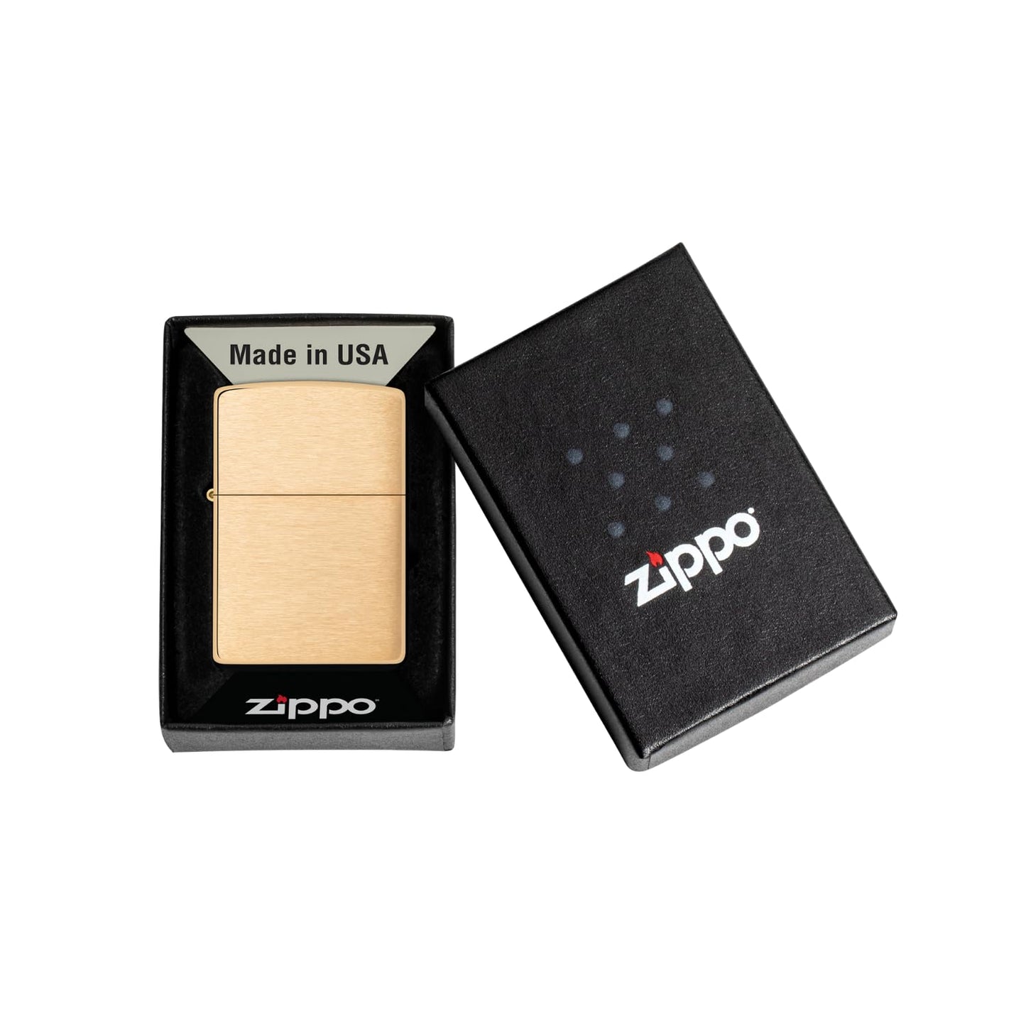 Zippo Classic Brushed Brass Pocket Lighter