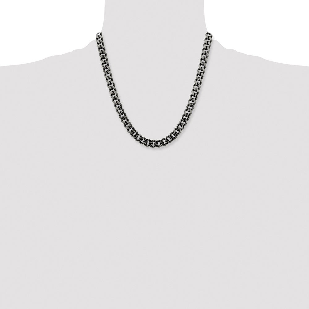 Stainless Steel Oxidized 9.25mm 20in Curb Chain