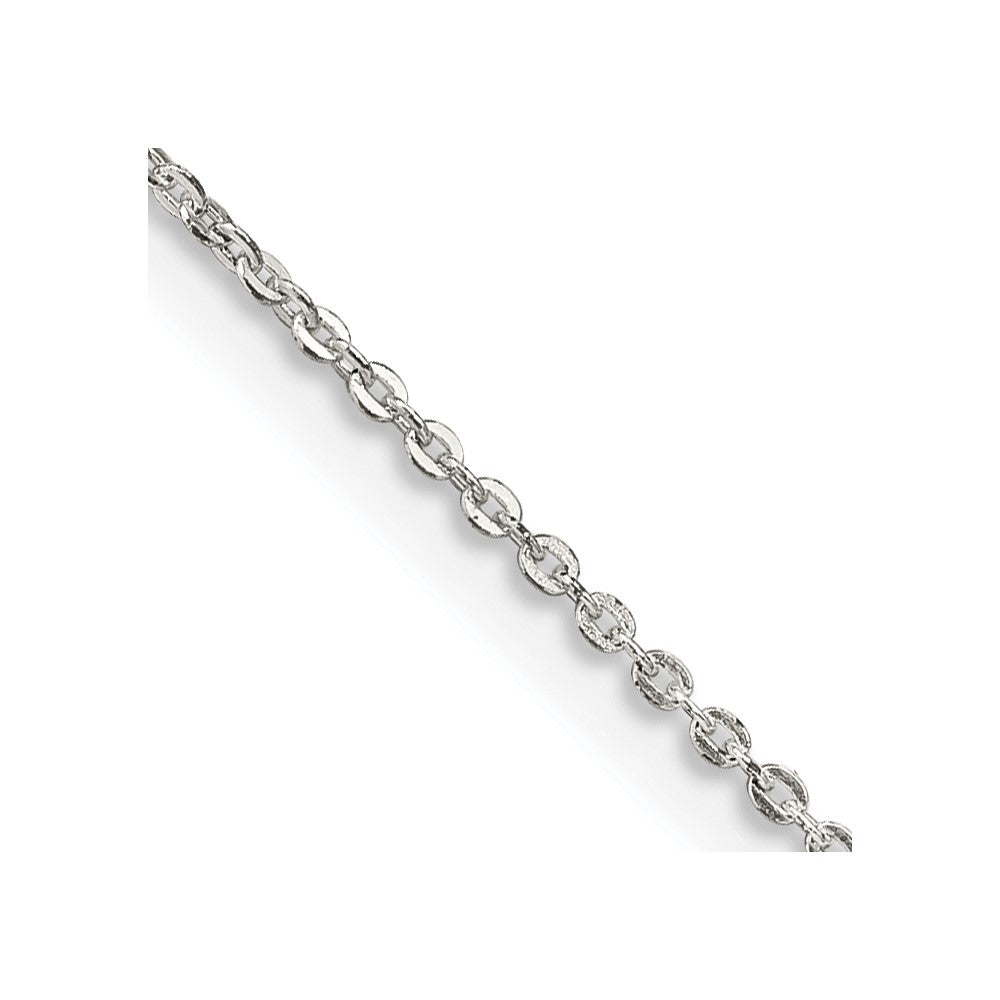 Sterling Silver .9mm Flat Link Cable Chain 24 Inches