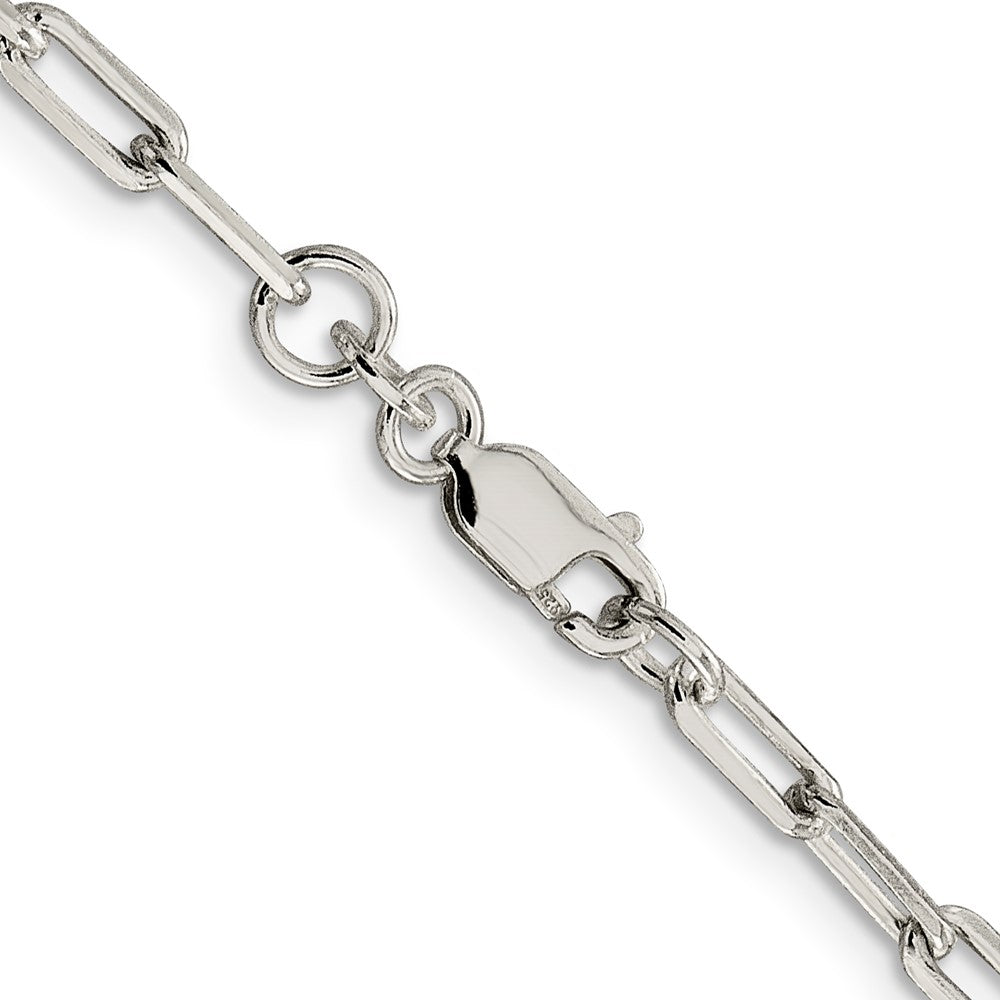 Sterling Silver 3.25mm Elongated Open Link Chain 22 Inches