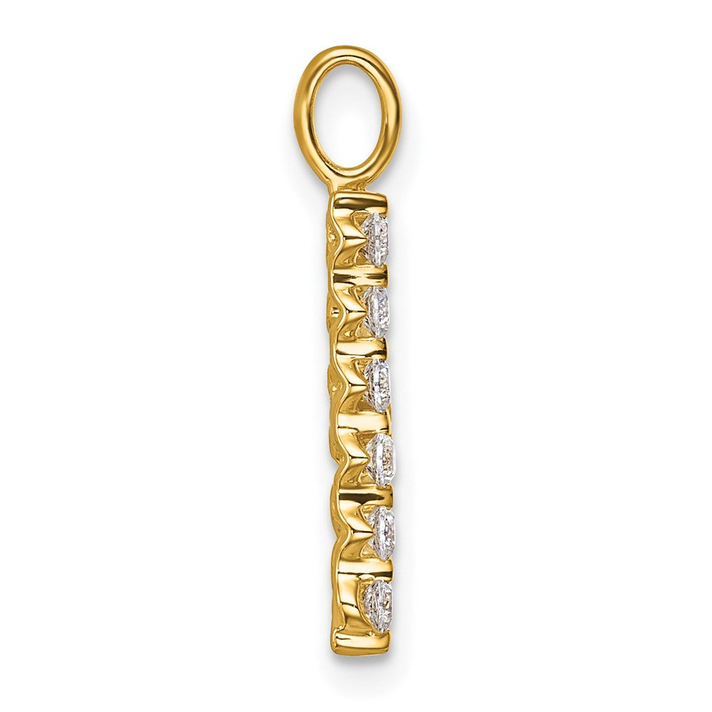 True Origin 14k 1/2 carat Lab Grown Diamond VS DEF Alphabet B Pendant