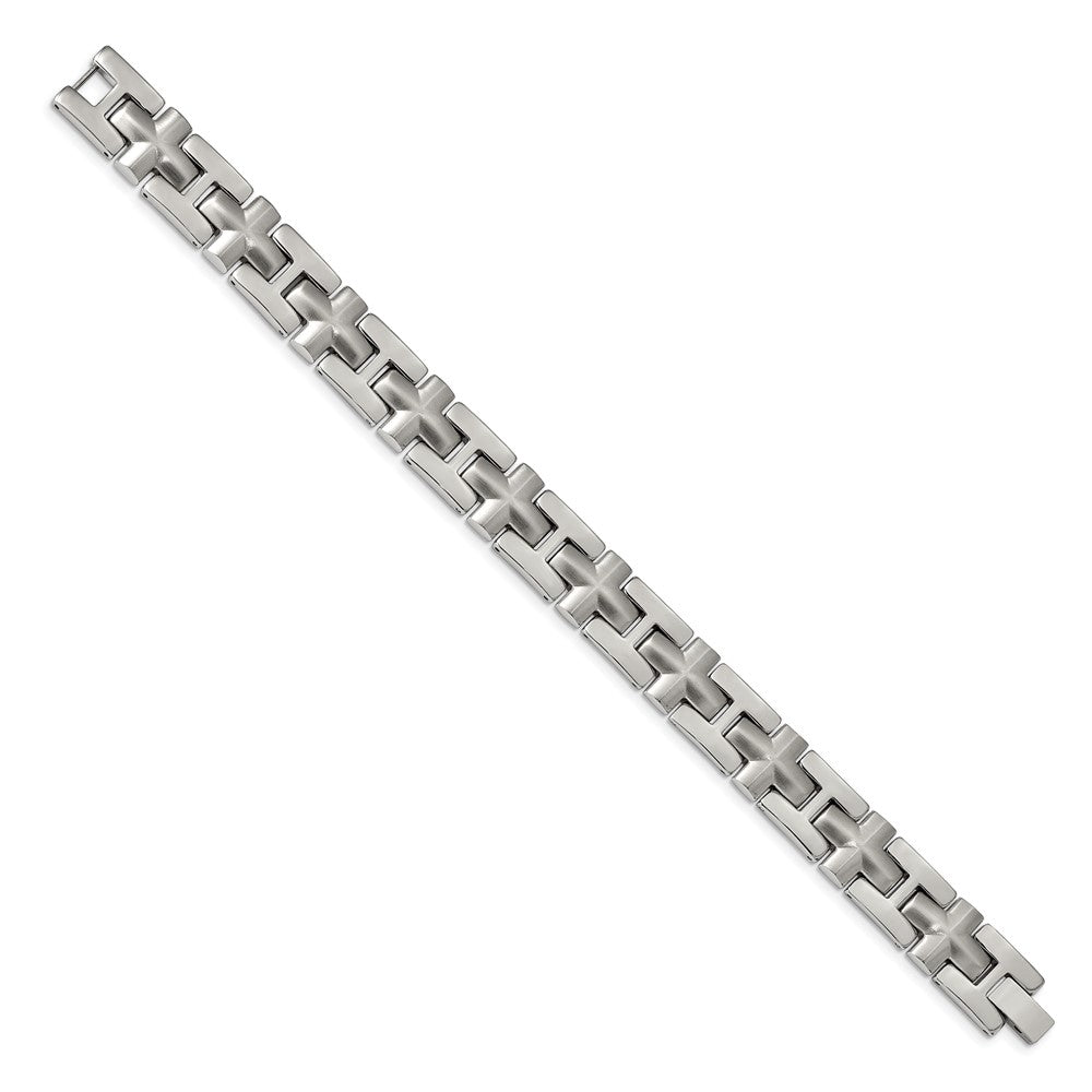 Stainless Steel Brushed and Polished 8.5in Bracelet 8.5 inches