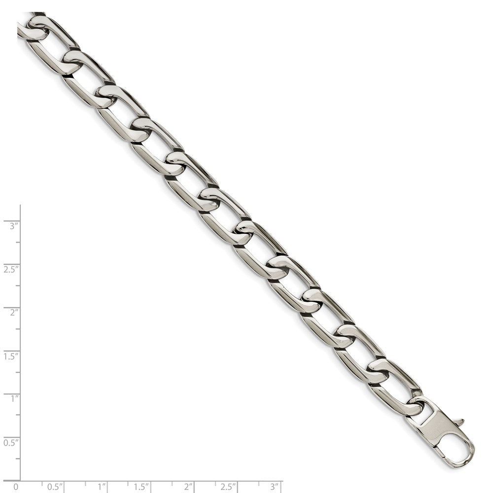 Stainless Steel Polished Open Link 8.5in Bracelet 8.5 inches
