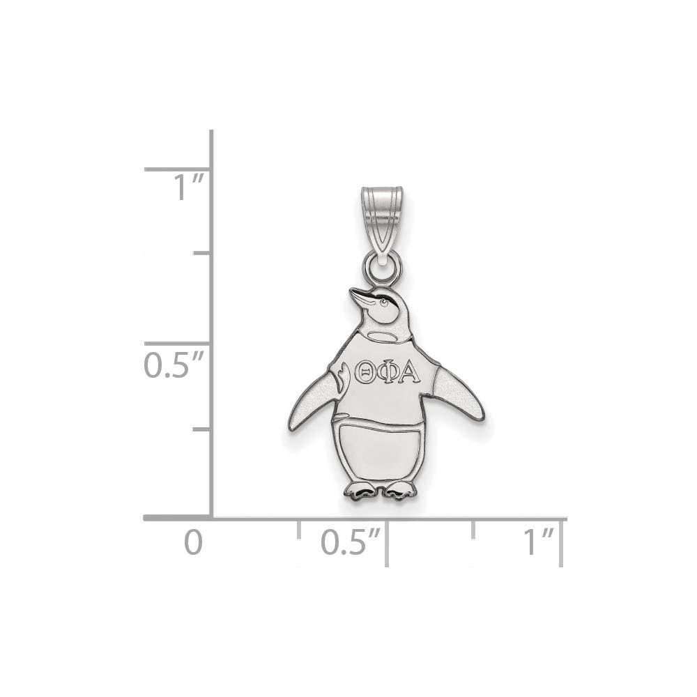 Sterling Silver LogoArt Official Licensed Greek Sororities Theta Phi Alpha (???) Small Pendant
