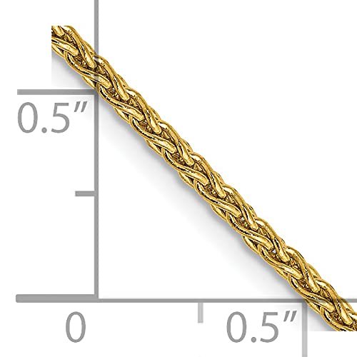 14k 10 inch 1.75mm Parisian Wheat with Lobster Clasp Anklet