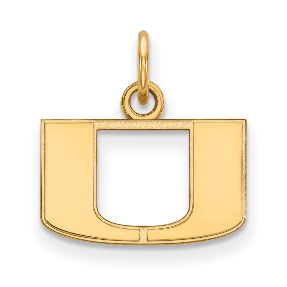 10k Gold LogoArt University of Miami Florida Letter U Extra Small Pendant #Q-1Y001UMF