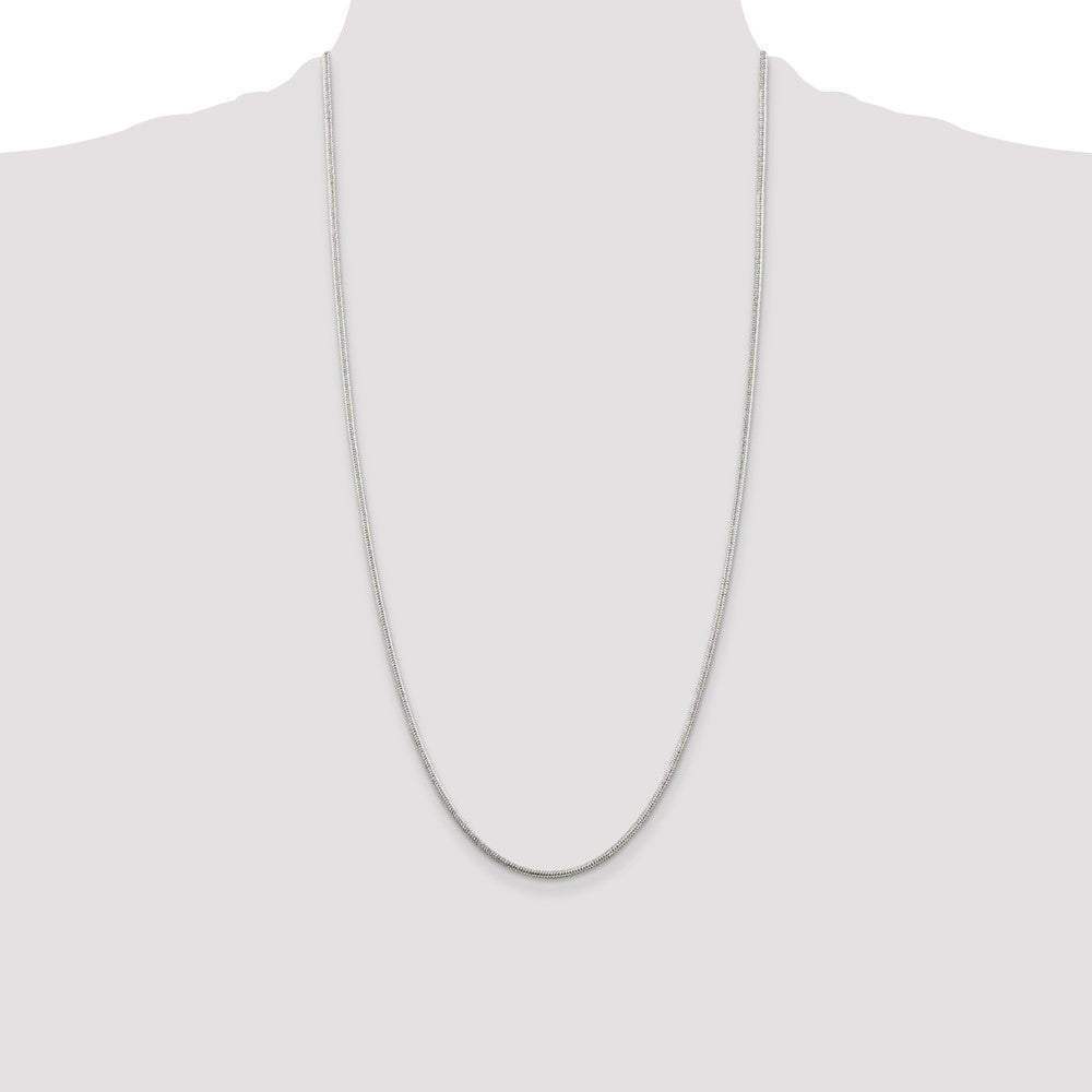 Sterling Silver 1.6mm Round Snake Chain 28 Inches