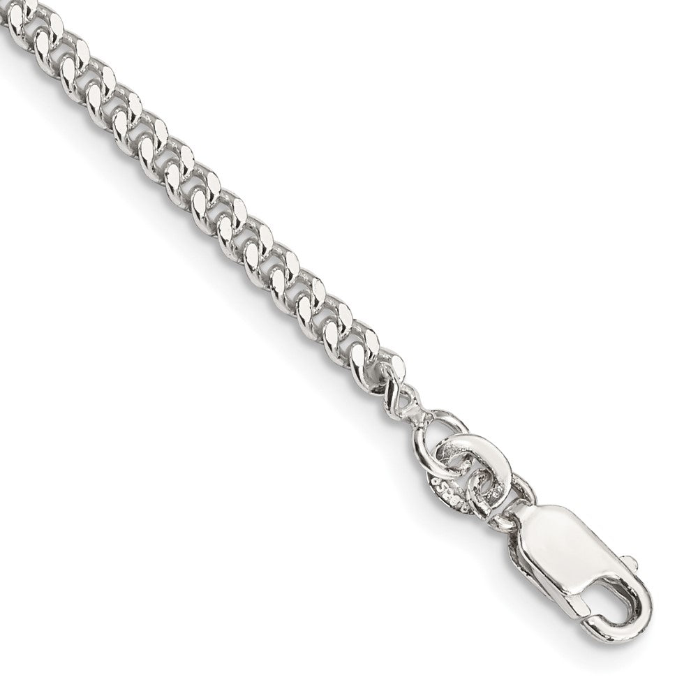 Sterling Silver 3mm Curb Chain Anklet 9 inches