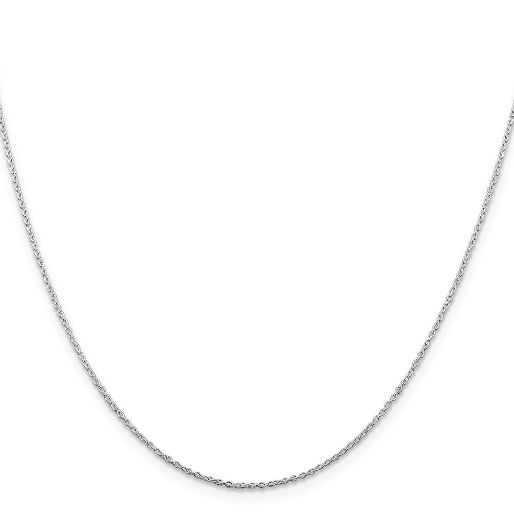 Sterling Silver Rhodium-plated 1mm Cable Chain 18 Inches