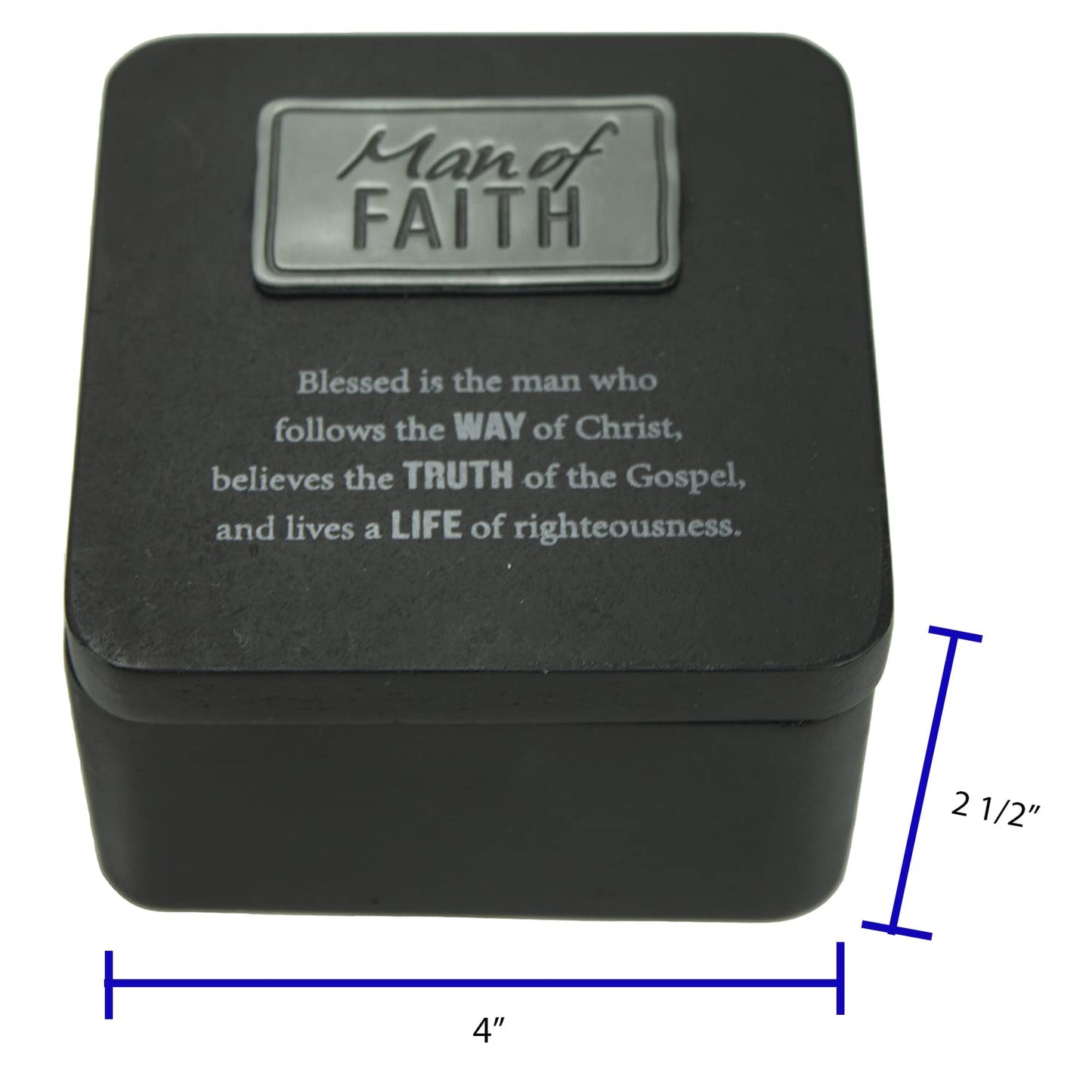 Abbey & CA Gift Man Of Faith Keepsake Box W/ Magnetic Cover
