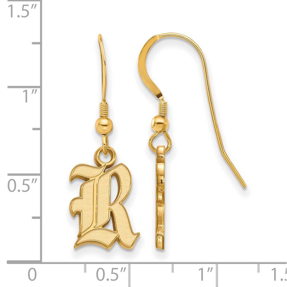 Logoart Sterling Silver Gp Rice University Small Dangle Earrings