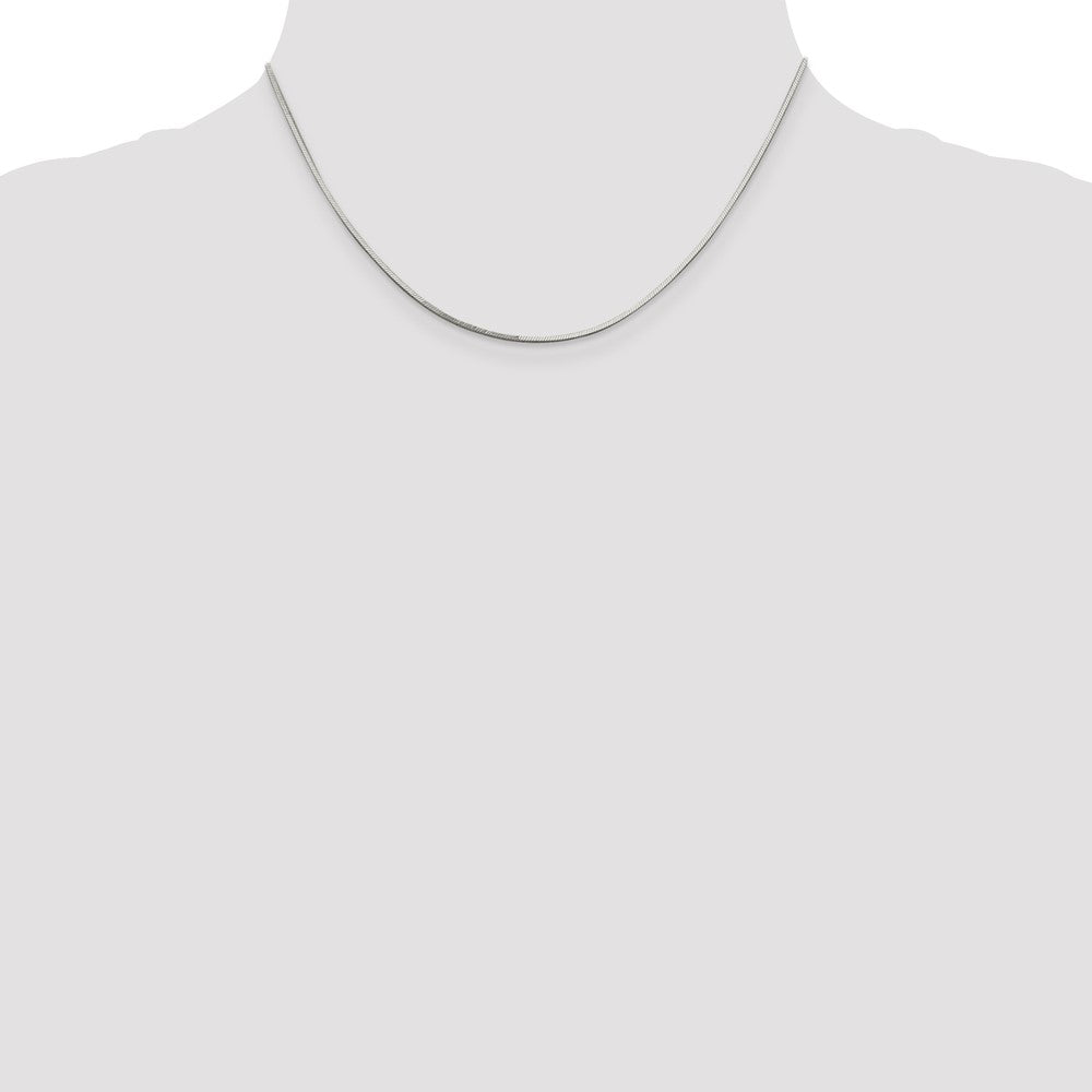 Sterling Silver 1mm Square Snake Chain 16 Inches