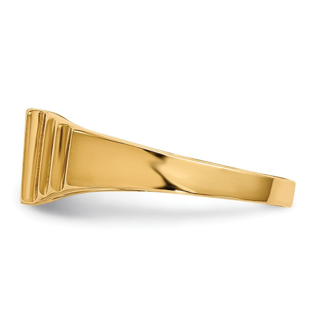 10K Satin Rectangular Child's Signet Ring Size 2.25