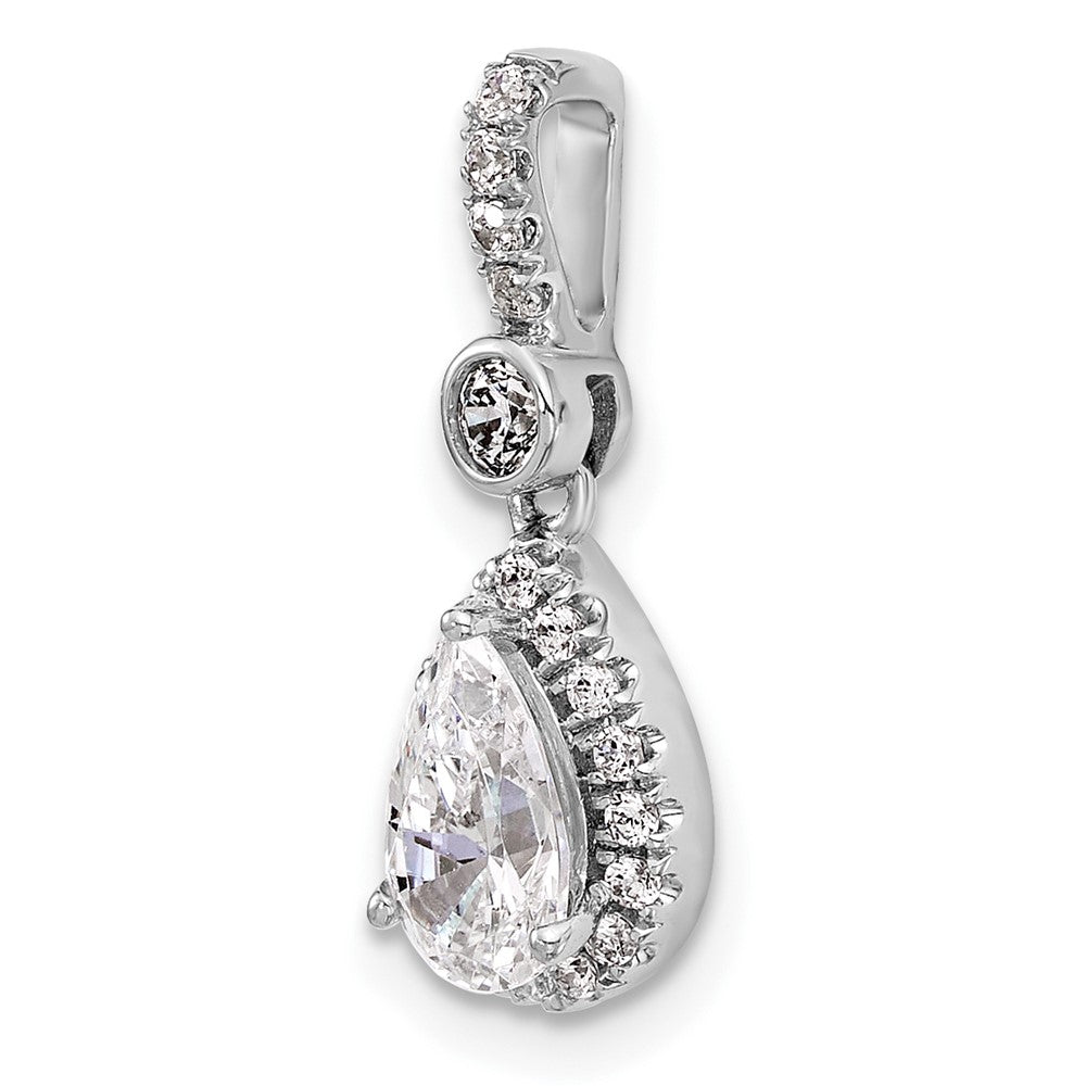 14kw Lab Grown Diamond 0.75ctw Pear VS/SI+ G+ Necklace