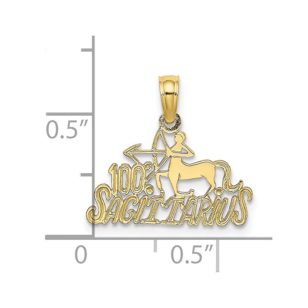 10K 100% SAGITTARIUS Zodiac Charm