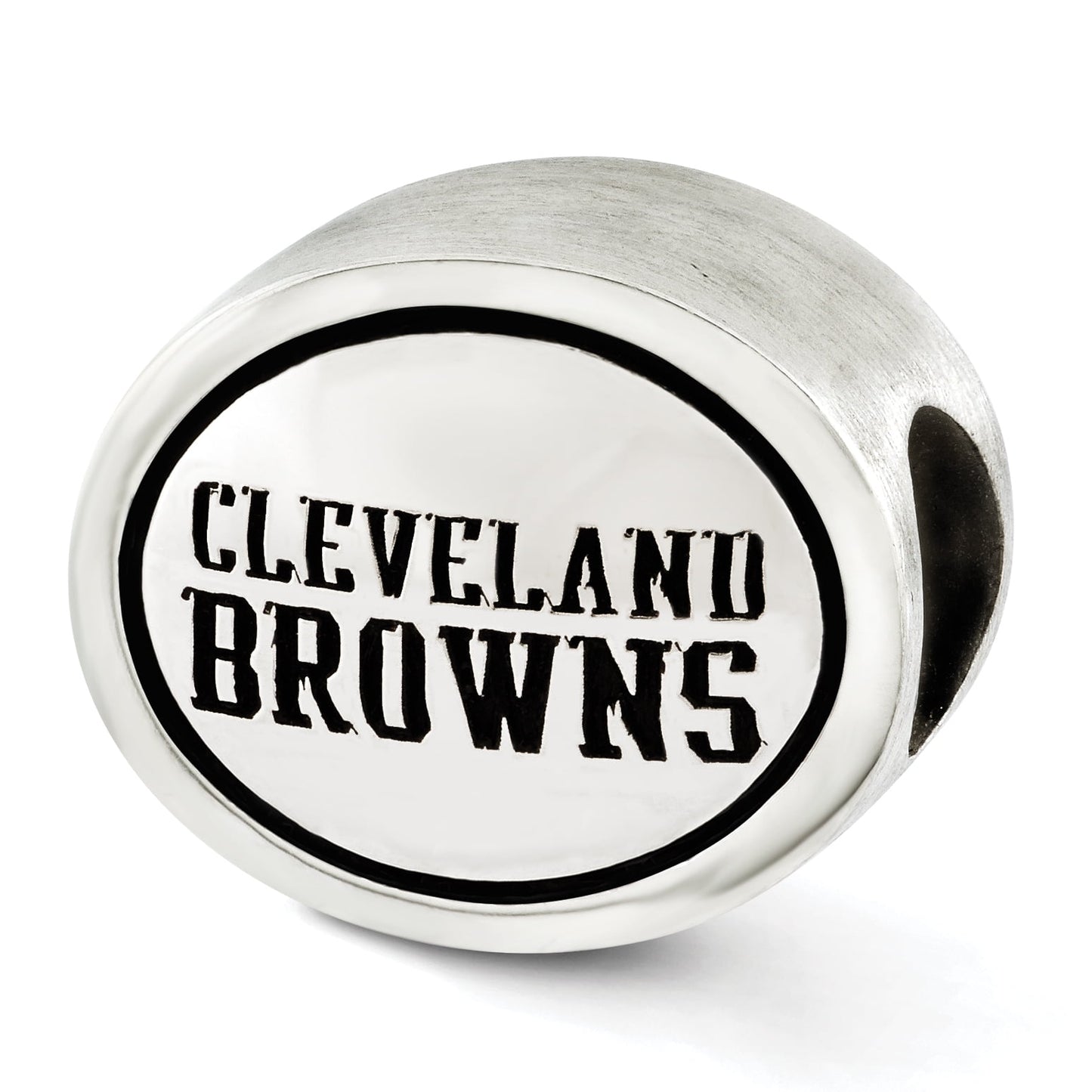Sterling Silver Antiqued Cleveland Browns NFL Bead