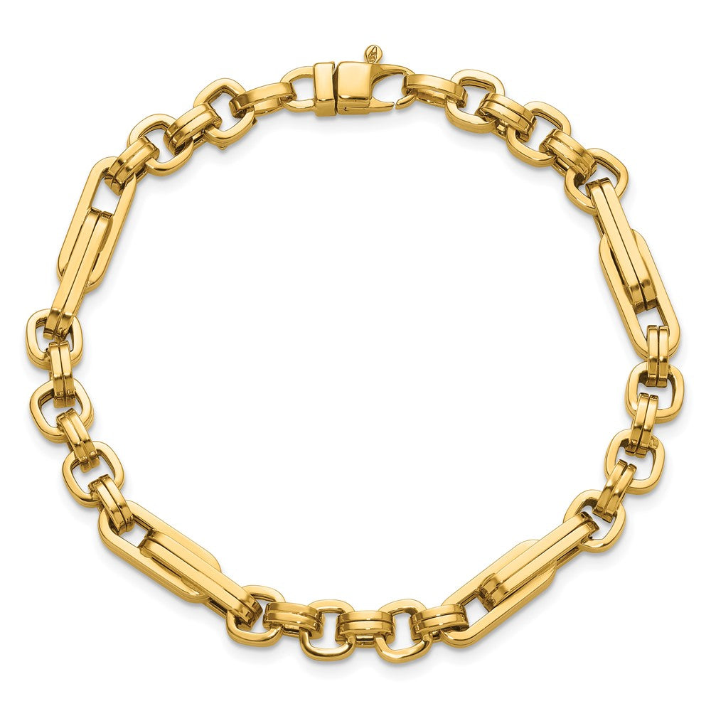 14K Polished Fancy Link Bracelet 7.75  inches